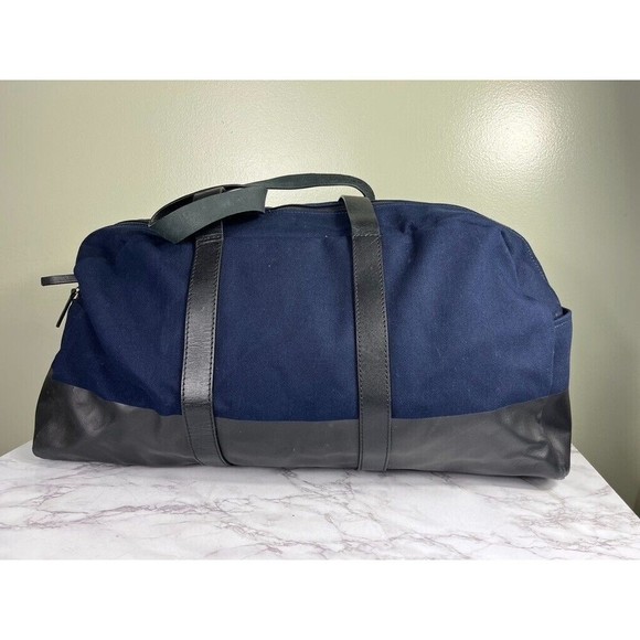Everlane Twill Weekender Duffle Bag Navy/Back - Picture 11 of 11